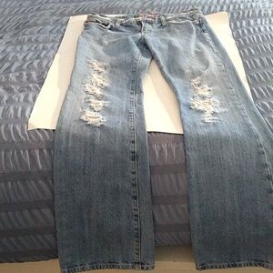 Miss Me embroidered faded  Distressed Jeans size 30